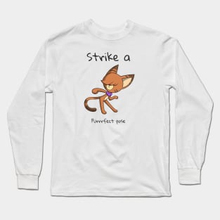 kittyswat Claire Strike a Purrrfect Pose Long Sleeve T-Shirt